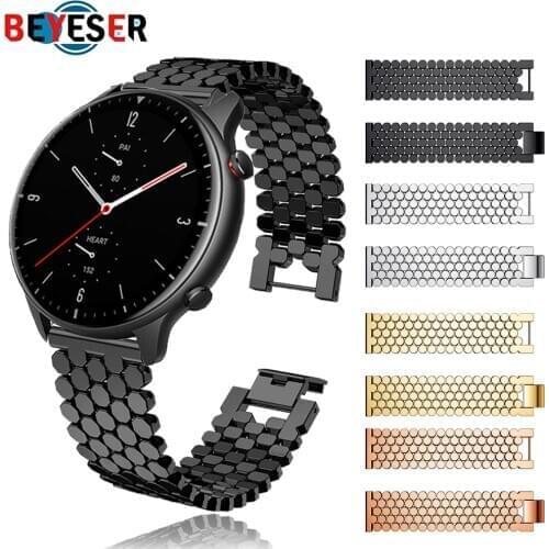 Strap For Xiaomi Amazfit GTR 2 GTR2 Metal band Bracelet for For Huami Amazfit Stratos 3 Smart watch Wrist straps Watchband