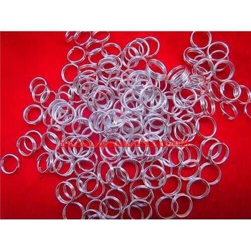 S8688 # 8mm silver plated metal Split rings jewelry findings