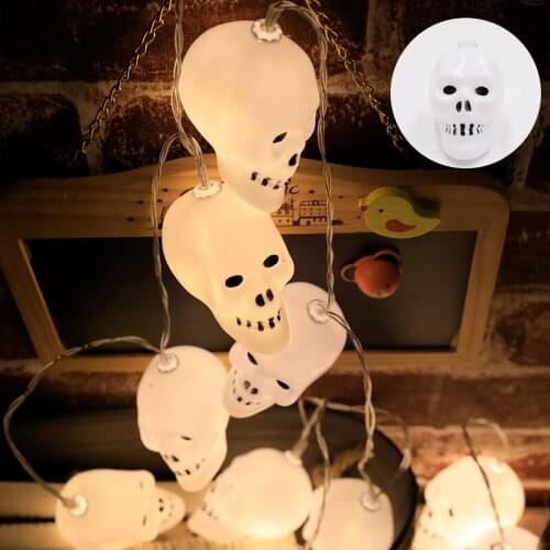 Halloween Decoration LED Light String Skull Pumpkin Shape Light String Happy Halloween New Year Decoration Home Christmas 2022