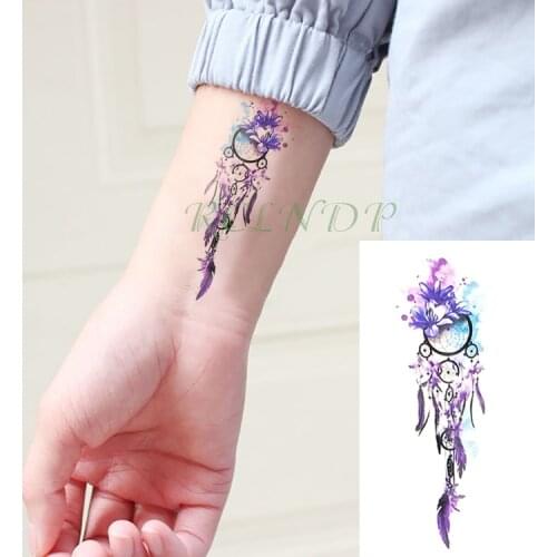 Waterproof Temporary Tattoo Sticker Dreamcatcher Fake Tatto Flash Tatoo Tatouage Wrist Foot Hand Arm For Girl Women Men