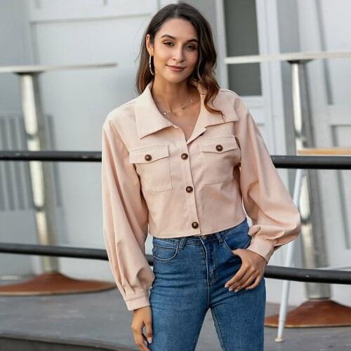 Coats And Jackets Women 2021 Autumn Winter Long Sleeve Vintage Stylish Pockets Short Ladies Coat Streetwear Cool Jacket