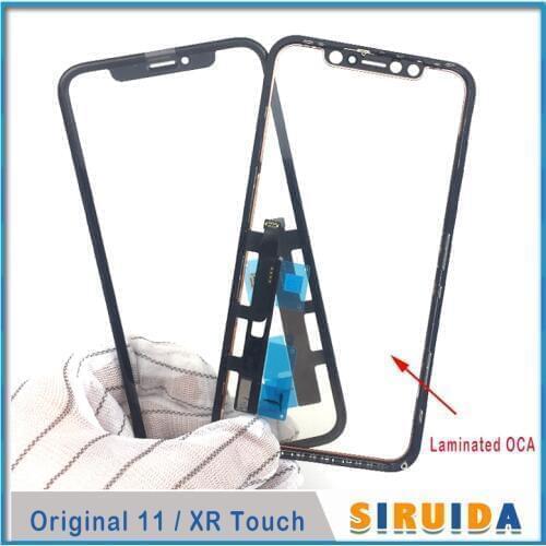 1pcs Tested Original LCD Touch Panel Digitizer Sensor Glass With Frame + OCA Film Glue For iPhone XR 11 Screen Cover Repairing