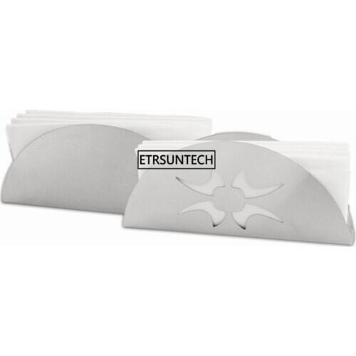 100pcs Stainless Steel Towel Rack Cafe Hotel Dining Table Napkin Tissue Holder Paper Towel Holder Desktop Decor Napkin Holder