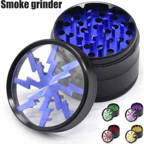 4-Layer Metal Hand Tobacco Herb Grinder lightning shape Herb Grass Spice Weed Grinder Cutter Miller Crusher Smoking Accessories