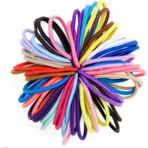 5000PCS FREE SHIPPING Quality Thick Endless Snag Free Hair Band Elastics Bobbles Bands Ponios Mixed Ponytail Elastics Bands