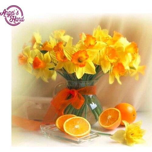 Needlework 5D DIY Diamond Painting flower 3d Diamond Embroidery Crafts Square Drill Full Embroidery Home Decoration