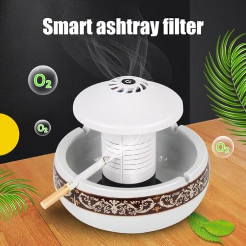 Household Air Purification Cleaner Desktop Filters Ashtray Filter Portable Smoke Air Purifier Dust Cigarette Remover Deodorant