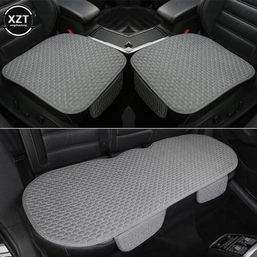 Car Seat Cover Flax Seat Protector Cushion Automobile Seat Cushion Protector Pad Car Front Rear Cover Mat Protect
