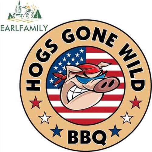 EARLFAMILY 13cm x 8.3cm For BBQ Car Decal Vinyl Car Wrap Stickers Waterproof Laptop Refrigerator Campervan Decoration