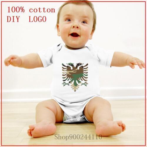 Camo Albanian Eagle 2020 Newborn Bodysuit Baby Clothing Fashion Girls Boy Clothes baby Jumpsuit Girls Clothing Suit Cotton