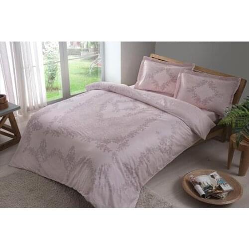Tac Double Satin Duvet Cover Set Justine Pink