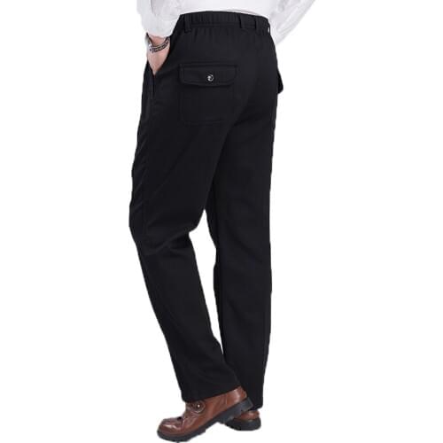 Men Straight Pants 2020 Sagging cotton pants men Trousers plus size high waist Pants Mens Business Casual pants