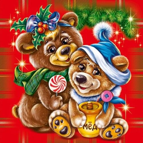 Meian DIY Animal Dog 11CT Cross Stitch Embroidery Kit Needlework Set Canvas Printed Cotton Thread Home Decor Christmas Gift