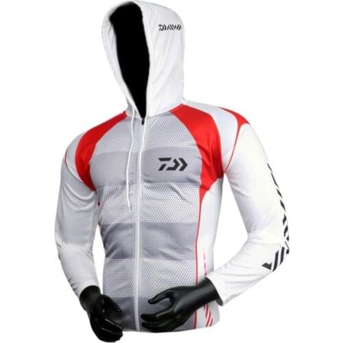 New DAIWA Fishing Clothing Hooded Men Jacket Waterproof Quick-Drying Coat Fishing Shirt For Hiking Cycling Fishing Clothes Pesca