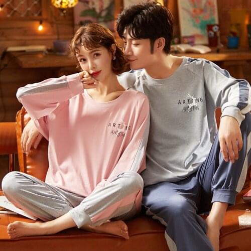 Man pijamas Sleep tops Pants pajama sets Women pijama Cotton Male Female Sleepwear couple Home clothes pyjama homme pijama muje
