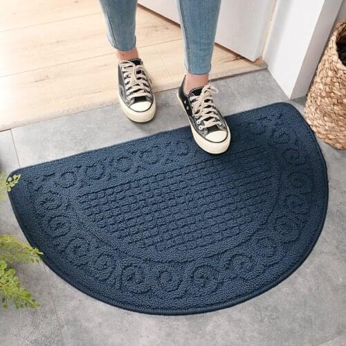 Retro semicircular polypropylene dust removal mat door mat for household entrance bathroom bathroom door non-slip mat