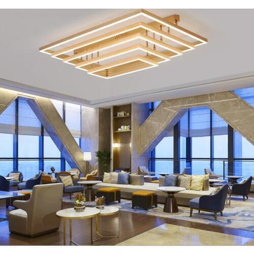 Post-modern living room headlights simple modern atmosphere home personality high-end led ceiling lamp rectangular lamps