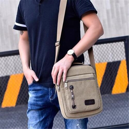 Casual Men Shoulder Bag 2021 New Crossbody Bags Male Bag Large Capacity Men Messenger Bags Simple Solid Color Tote Bag