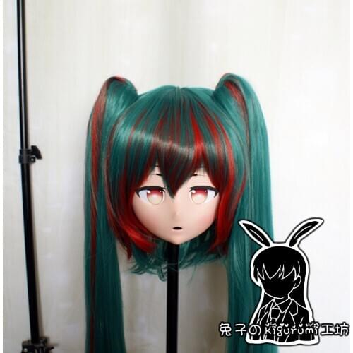 RB6529)Quality Handmade Female Resin Cosplay Japanese Role Anime Dragon King Kigurumi Crossdress Doll Transgender Mask