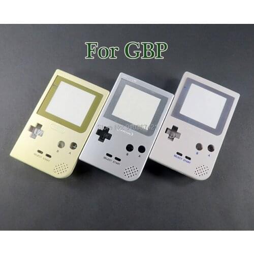 1set/lot Replacement Gold Sliver Grey Full Set Housing Shell Case Cover With Buttons Screw For Gameboy Pocket GBP Game Console
