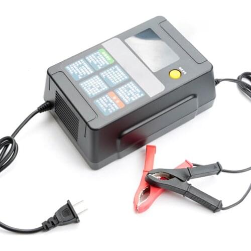 12V/24V 7.5A Fully Smart Car Battery Charger Battery Repair Tester Digital Display Fast Charging Car Emergency Power Repair Tool