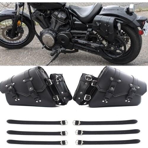 Universal Black Motorcycle Solo Bag Saddle Bags Waterproof Side Bag Tool Storage Drink Holder For Harley Yamaha kawasaki Honda