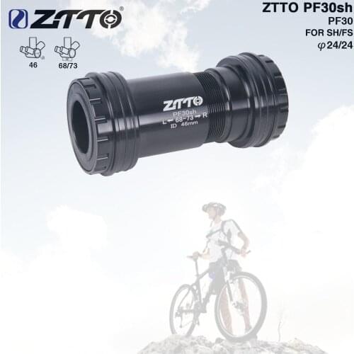 ZTTO PF30 24mm Press Fit Bottom Brackets CERAMIC Thread Lock System Bicycle 46mm For MTB Road Bike 24 Crankset Chainset
