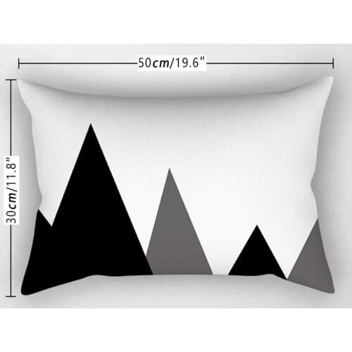 1Pcs 28 Style Pillowcase Black And White Pattern Cotton And Linen Printing Geometric European Style Polyester Pillowcase 30*50CM
