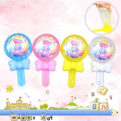 1PCS DIY Lollipop Crystal Slime Mud Modeling Children Intelligent Plasticine Magic Cute Clay Playdough Lizun Gift Kid Toy