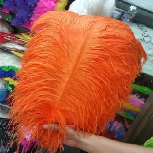 Big pole 10 PCS natural orange ostrich feather 65-70 cm/26-28 inches ostrich feather for wedding decorations high quality plume
