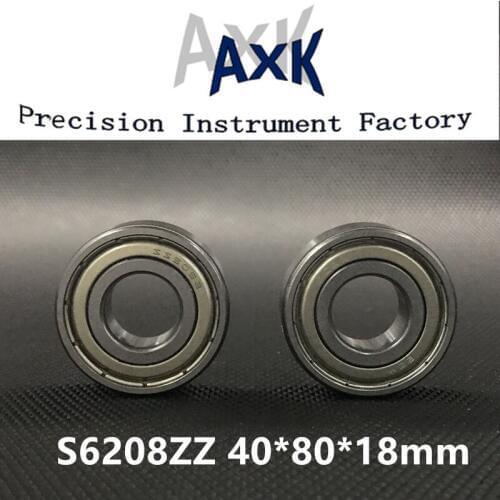 2021 Promotion Free Shipping S6208zz Abec-3 40x80x18mm Stainless Steel Deep Groove Ball Bearing 6208zz/ss S6208z Rodamientos