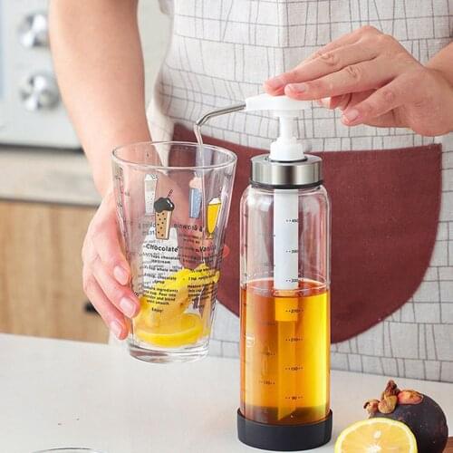 300/500ml Squeeze Bottle Honey Pots Jar Glass Food Storage Containers Creative Nozzle Oil Oyster Sauce Bottle Sealed Container