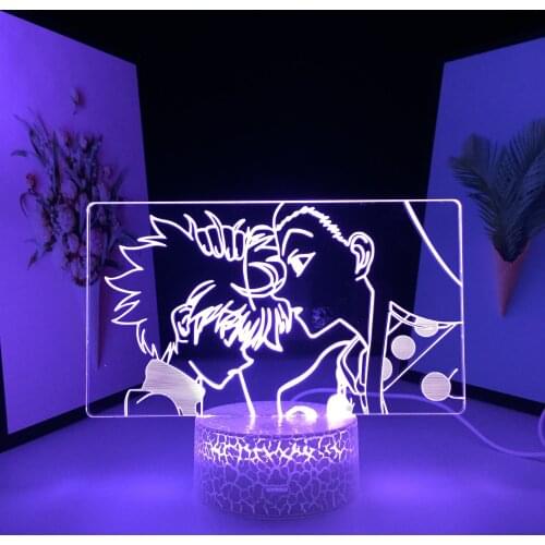 Men And Women Bow Their Heads And Whisper 3D LED Lamp Acrylic Light Guide Plate Touch Switch for Couple Festival Birthday Gifts