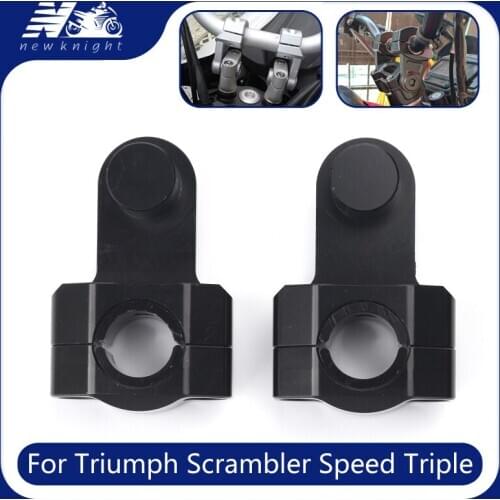 7/8" 22mm 1 1/8" 28mm Motorcycle CNC Aluminum Handlebar Riser Bars Clamp For Triumph Scrambler 2006-2016 Speed Triple 1993-2007