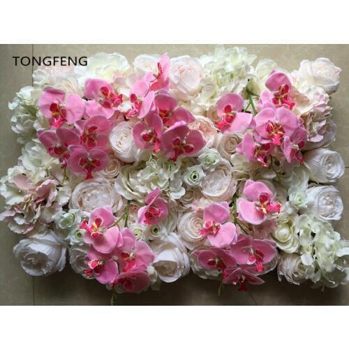 10pcs/lot Artificial silk hydrangea rose orchid 3D flower wall wedding backdrop decoration flower stage decoration TONGFENG