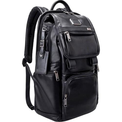 Leather backpack mens business fashion casual travel bag computer bag backpack