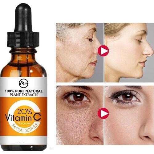 Minch 20% Vitamin C Essence Oil Anti Dark Spots Cover Ultra Brightening Spotless Essential Oil Anti-age Face Care 10ML