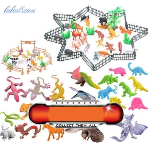 Mini different type Animals fish Dinosaur suit Simulation Toy Dinosaur Model Action Figures Classic Ancient Collection For Boys