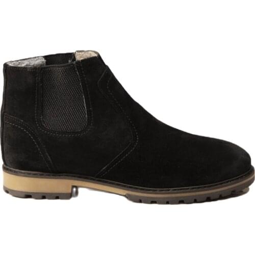 DeepSEA Men Leather Boots Inside Furry Boots Zipper Autumn-Winter High Quality Waterproof Casual 2106439