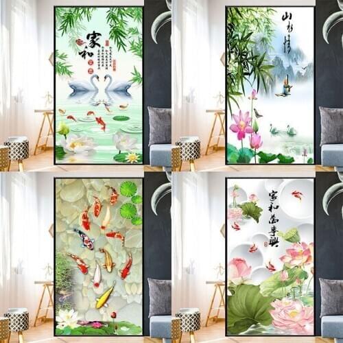 Electrostatic frosted glass film for bedroom window bathroom bathroom sliding door living room anti-peep transparent opaque