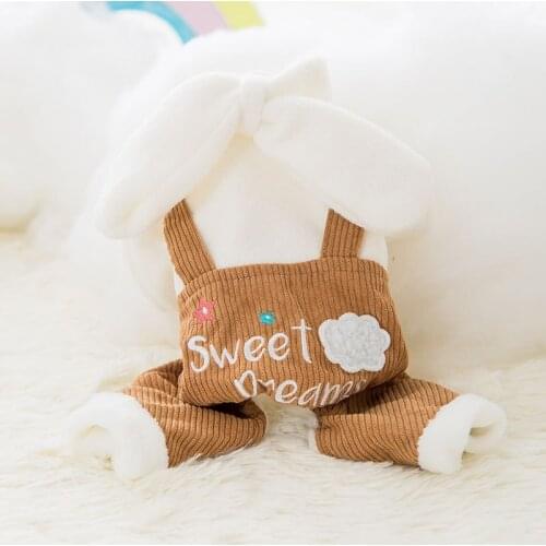 Cat Clothes Thick Warm Puppy Dog Small Dog Teddy Bichon Cute Four-Legged Pet Clothing Autumn and Winter Pet Clothing