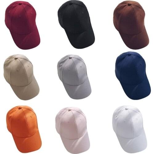 Unisex Plain Blank Solid Color Baseball Cap Hip Hop Sports Adjustable Dad Hat