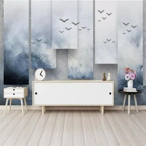 Custom Mural Wallpaper Creative 3D Stereo Chinese Style Ink Landscape Wall Painting Living Room Background Wall Papel De Parede
