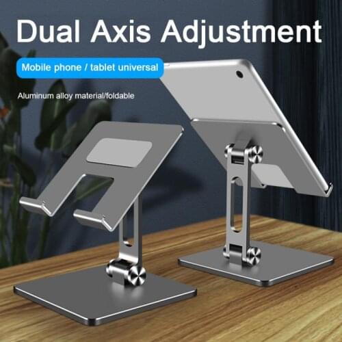 Hot Portable Foldable Desktop Bracket Biaxial Adjustable Support Frame With Anti-Skid Pad Tablet Computer Stand For Ipad