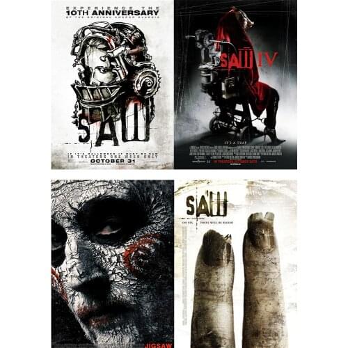 Saw Poster Clear Image Wall Stickers Home Decoration High Quality Prints White Coated Paper