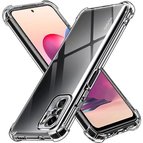 Airbag case for redmi note 10 s soft clear shockproof silicone phone cases note-10s xiaomi note10s cover redmi note 10s case