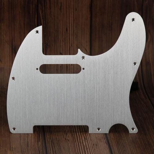 FLEOR Silver Aluminum Metal Pickguard USA Mexican Modern Standard Guitar Pick Guard Scratch Plate for Tele Guitar Parts