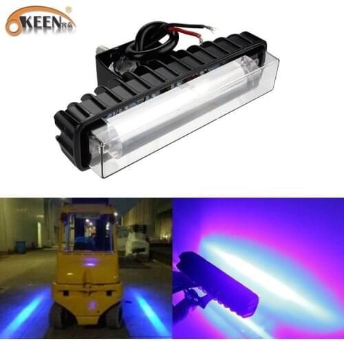 OKEEN 1pcs Blue Forklift Danger Warning Light 12V LED Work Light 30W Safety Warning Led Work Lamp Led Spot Light For SUV Truck