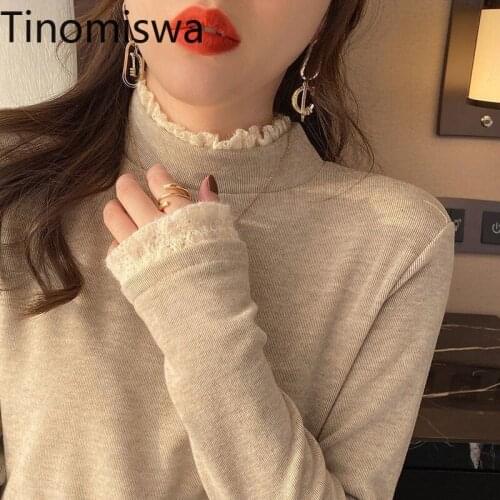 Tinomiswa Autumn Winter Kintted Sweaters Women Plush Thickened Long Sleeve Pullover Tops 2021 New Korean Fashion Jumpers A1126
