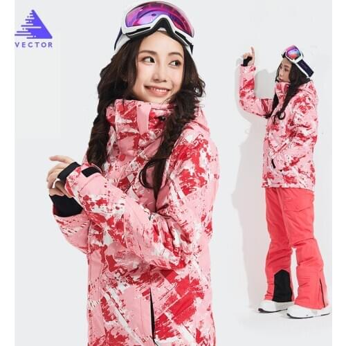 Outdoor Ski Suit Female Charge Warm Breathable Single and Double Board Ski Suit Female Snowboarding set